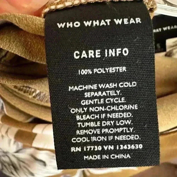 Who What Wear Floral Print Long Sleeve Brown Crew Neck Jumpsuit Size S - Picture 6 of 7